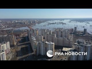 Уровень реки Урал в районе Оренбурга стал рекордным за всю историю наблюдений, достигнув 10 метров 87 сантиметров