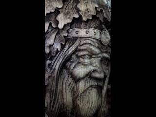 Панно из натурального дерева - Добряк Велес