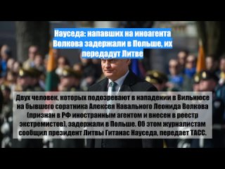 Науседа: напавших наиноагента Волкова задержали вПольше, их передадут Литве