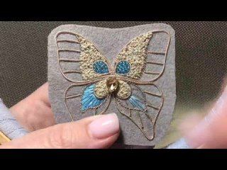 Фрагмент МК по броши “Бабочка с цветочными крыльями“.mp4