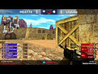 Шоу-Матч по CS 1.6 LilyLike -vs- MEAT74 2map  @Alexkn1feTV