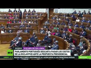 Parlamentarios de Portugal se oponen a que el pas pague los costos de la esclavitud