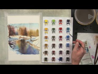 Акварельные краски Enterclass. Тест набора в пейзаже художника Сергея Курбатова