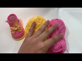 Zapatito Basico Tejido a crochet 0_3 meses paso a paso Basic crochet baby shoe 0_3 months