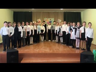 Поздравление с 8 Марта от учеников 4 класса МОУ СОШ № 2 р. п. Колышлей (Пензенская область)