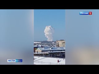 Жители всех районов Бийска увидели столб белого дыма.