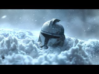 Clone trooper helmet in the snow - Star Wars The Clone Wars