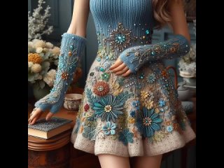 Wool knitted romantic and vintage mini dresses for young girls #crochet #youtube #fashion #knitted