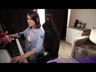 🇺🇸 🎼👩🎹🔊 2024 02 12 Piano ❤ Pianistka Katrine [Twitch Streams] (Playing the Piano)