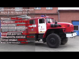 Пожарная техника Хакасии - АЦ 6,0-70 Урал (5557)