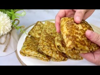 Готовится за считанные минуты!✔🔥 Простой и очень вкусный рецепт блинчиков с простой начинкой👍❤