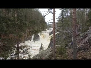 Водопад в заповеднике Кивач