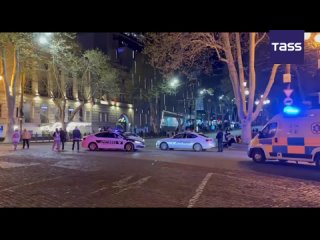 Situacin frente al Parlamento de Georgia en Tiflis, donde los agentes del Ministerio del Interior detuvieron a 11 personas