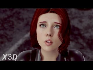 Night Sex 18+ 3D Porno Black widow x Hulk from Marvel anal gaped r34 sex animation + naked version (X3D