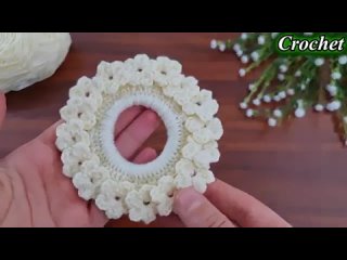 Super easy 🍀 Leaf clover hair clip crochet model how to heir clip