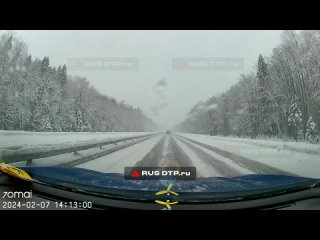 Ольга виновата: автомобиль с видеорегистратором вылетел с трассы М-2