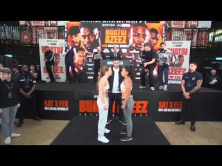 francesca hennessy vs laura valdebenito - weigh-in face-off