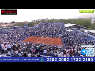 Теннис.  Флавио Коболли -  Рафаэль Надаль. ATP500  Барселона. 16 апреля 2024.
