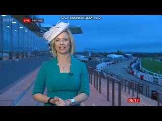 Sarah Keith-Lucas BBC Weather LIVE from Aintree Racecourse 2024 04 12