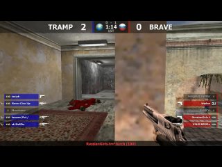 Финал турнира по cs 1.6 от проекта AIMBAT Brave -vs- Tramp @ by kn1fe /2map