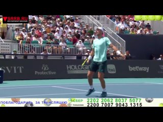 Теннис.  Каспер Рууд -  Николас Джарри. 1/8 финала ATP 1000.  Майами 2024. Miami Open-2024. 26 марта 2024.