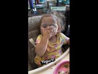 Yogurt_ --------__That moment you are full of regret_ __I told Daddy that I had to run to the potty REAL QUICK. --__He had