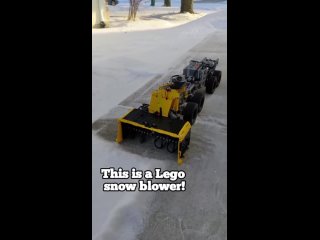 Из Lego собрали настоящую снегоуборочную машину  технология работает на кастомных моторах BuWizz.
