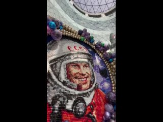 Ростовчане в Международный День космонавтики создали панно с портретом Юрия Гагарина