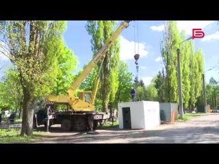 В преддверии Пасхи в Белгороде устанавливают дополнительные модульные укрытия на кладбищах