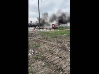 В поселке Индустриальном под Краснодаром сегодня загорелся и был потушен мусор на площади 300 м