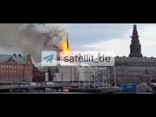 Kopenhagens historische Brse brennt