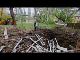 Imgenes de Grlovka, cuyo centro fue alcanzado esta maana por las Fuerzas Armadas ucranianas