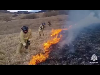 🧯 Пожарные устраняют возгорание сухой растительности в посёлке Подкумок