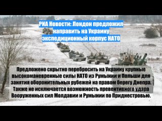 Британия предложила направить на Украину экспедиционный корпус НАТО - РИА Новости 03-02-2024