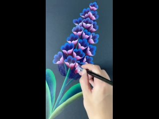 Творческий процесс рисования цветов. Невероятный талант и мастерство