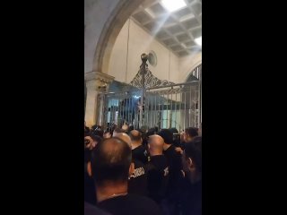 Special forces appeared at a protest near the Georgian Parliament building