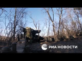 Расчет пушек Гиацинт-Б группировки войск Запад поразил позиции ВСУ в приграничном с Белгородской