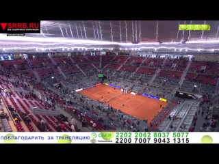 Теннис.  Ига Швентек -  Сорана Кырстя. WTA 1000  Мадрид. 27 апреля 2024.