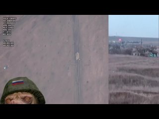 Момент уничтожения МТЛБ ВСУ на окраинах Курдюмовки