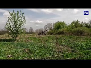 Combat work of crews of self-propelled howitzers Msta-S