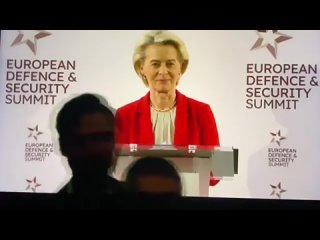 Ursula Von Der Lyin' Interrupted While Speaking To Arms Summit In Brussels