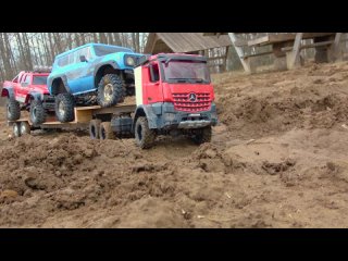 RC Mud Off Road Trailer Cars Transportation to the Water