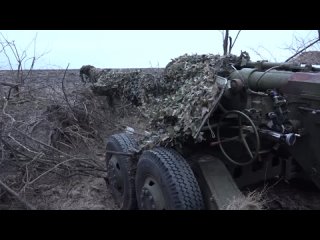 Расчеты пушек Гиацинт-Б группировки Днепр уничтожили буксируемое орудие ВСУ в Запорожской области