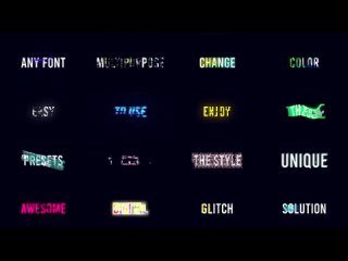 Glitch Text Presets Pack