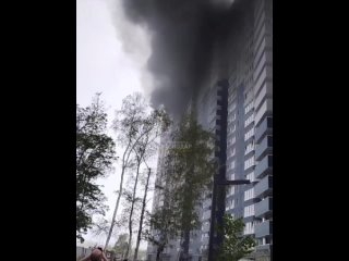 В Краснодаре сильный пожар в ЖК «Фонтаны» на Старокубанской