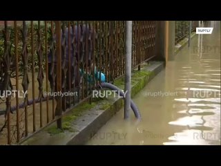 Ciudad italiana de Vicenza qued bajo el agua tras las fuertes lluvias