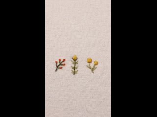 Азы простой вышивки: 3 маленьких цветочка
