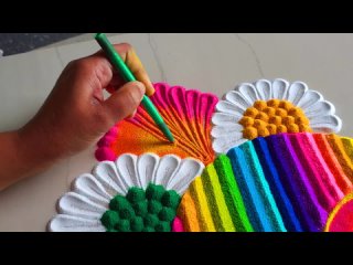 Satisfying video   Sand art   Rangoli design   New year rangoli design
