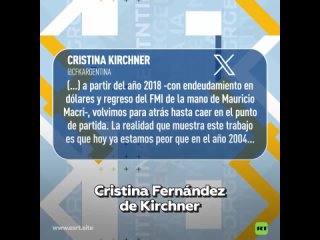 Cristina Kirchner denuncia un auge crtico de la pobreza en Argentina y responsabiliza a Macri