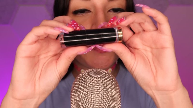 ASMR Tingly Lipstick Application ( Kisses, Whispering, Tapping)2022 03 30 Tena